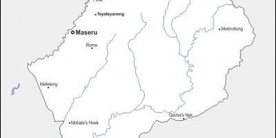 Kort over maputsoe Lesotho