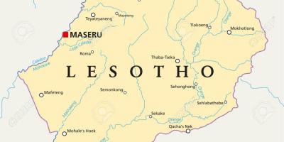 Kort over maseru Lesotho
